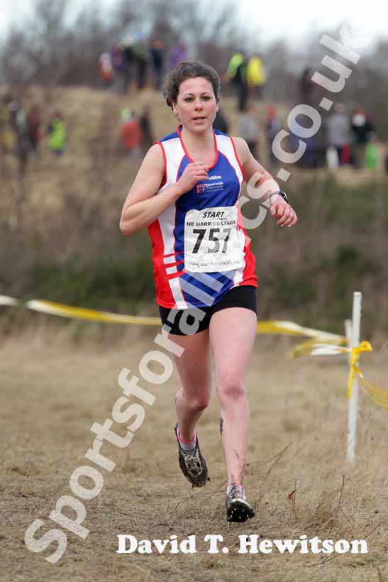 Senior womens Rebecca Rigby on her way to victory,  NEHL, Wrekenton.